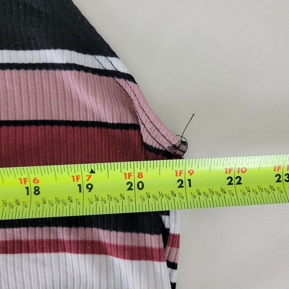 Teenbell Womens Shirt 2XL Top Multicolor Stripe Sleeveless Wide Strap Round Neck - Picture 5 of 8